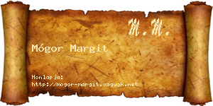 Mógor Margit névjegykártya